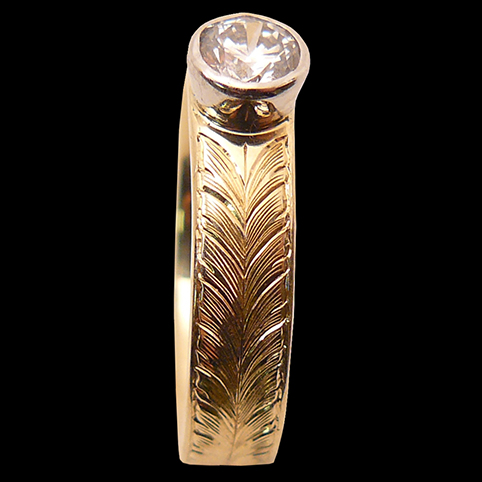 Side View - Other View Of Half Carat Diamond Ring