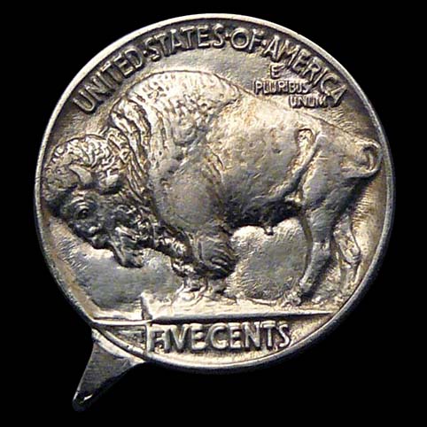 Buffalo Nickel - Other View Of Herr Pickelhaube Hobo Nickel