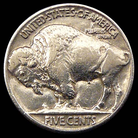 Buffalo Nickel - Other View Of Matchstick Hobo Nickel