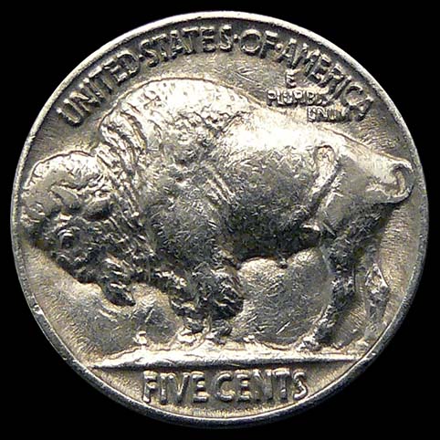 Buffalo Nickel - Other View Of Mr. Monocle Hobo Nickel