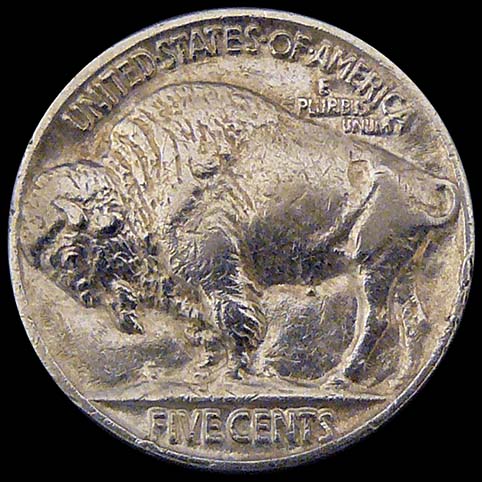 Buffalo Nickel - Other View Of Steam Locomotive