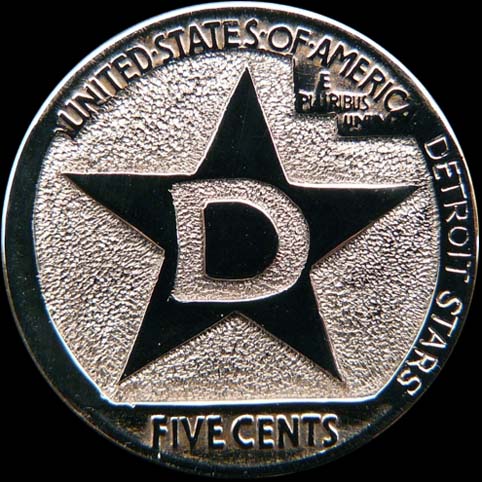 Detroit Stars Logo Hobo Nickel - Coin Reverse