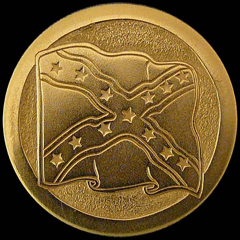 Confederate States (Rebel) Flag - Other View Of 1848 Liberty Eagle Five Dollar Gold Piece