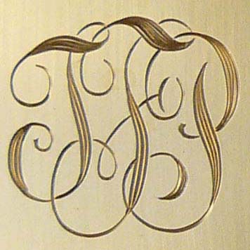 Ribbon Cut Three Letter Monogram - TFP