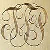 Ribbon Script Three Letter Monogram